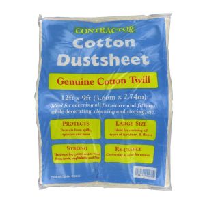 Dust sheet cotton twill 12&#039;x9&#039;