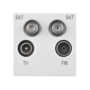 Quadplex TV/SAT1/SAT2/DAB Euro Module white