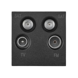 Quadplex TV/SAT1/SAT2/DAB Euro Module black