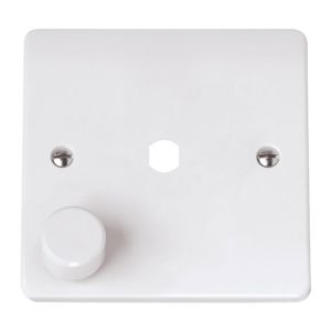 Dimmer Plate &amp; Knob 1 Gang White