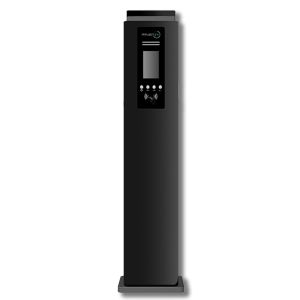 EV charger dual 7.3KW floor mtg pro earth RFID 63A blk
