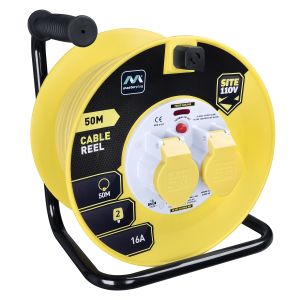 110V open extension reel 2 gang 16A 50 metres
