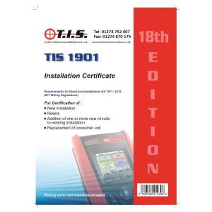 18th Edition Test Certificate - Domestic Installation