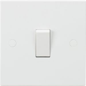 Plate Switch 1G 1 Way Whi 
