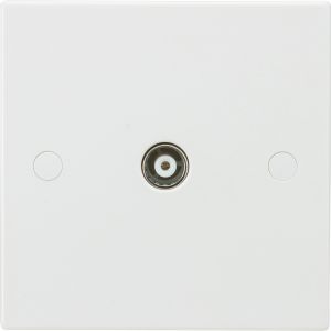 Coaxial Socket TV/FM Single Non-Isol Whi
