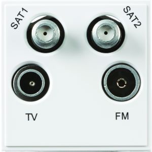 Euro Mod Whi TV+FM+SAT1+SAT2 Quadplexer
