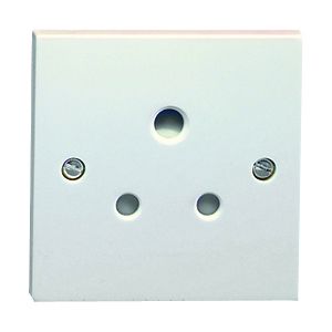 5 Amp Round Pin Socket - 1 gang unswitched