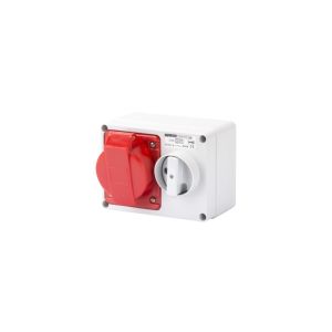 Horizontal Switched Interlocked Sockets - 32A 3P+N+E 400V 6H 