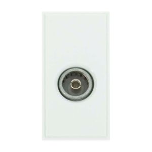 Euro module coax female socket white
