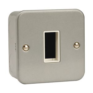 Modular Switch Plates - 1 gang 1 aperture metalclad