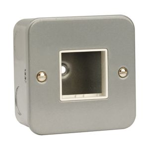 Modular Switch Plates - 1 gang 2 aperture metalclad