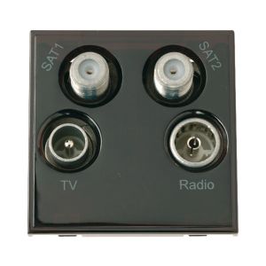 Euro module quadplexer black
