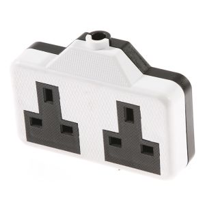 Unwired Rubberised Sockets - 13A 2 gang extension socket - white