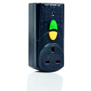 RCD safety adaptor - black