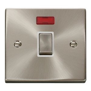 20 Amp DP Plate Switches with neon - white insert