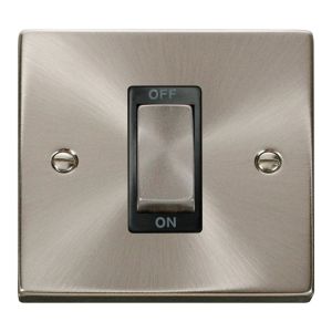 45A DP 1 gang ingot switch satin chrome black inserts
