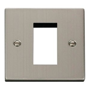 1 gang 1 module euro plate stainless steel