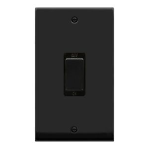 45A Ingot 2 Gang DP Switch - Black
