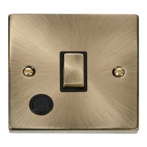 20A Ingot DP Switch + FO - Black - Antique Brass