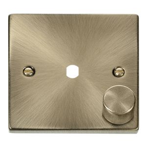 Dimmer plate &amp; Knob 1 Gang - Antique Brass