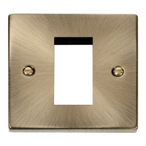 Euromod plate 1 Gang 1 Module - Antique Brass