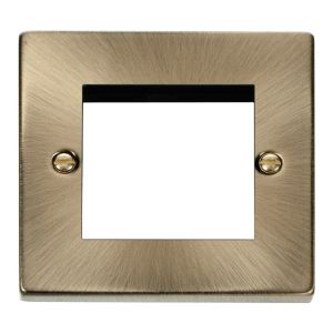 Euromod plate 1 Gang 2 Module - Antique Brass