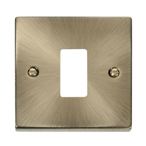 Grid plate 1 Gang - Antique Brass