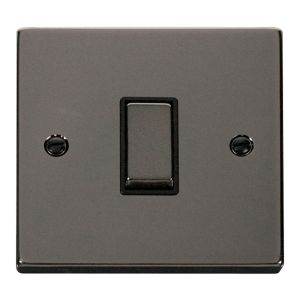 Switch 1G 2 Way 10AX - Black - Black Nickel