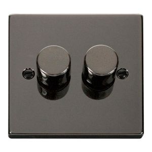 Dimmer Switch TE 2 Gang 2 Way 100W - Black Nickel