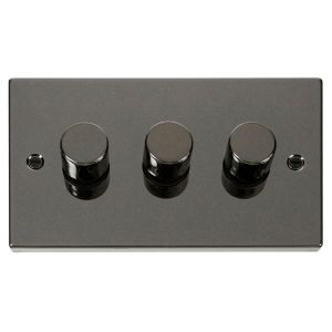 Dimmer Switch TE 3 Gang 2 Way 100W - Black Nickel