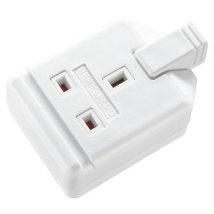 Extension socket 1 gang rewireable white
