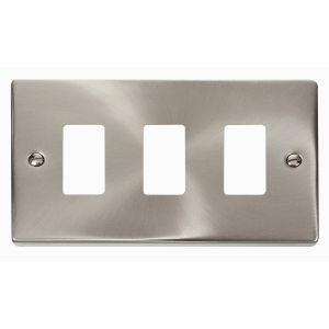 Satin Chrome Cover Plates - 3 gang