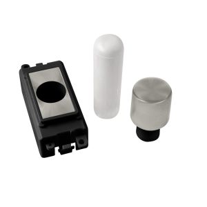 Grid Module Dimmer MNT Kit - Black - Satin Chrome