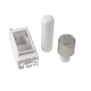 Grid Module Dimmer MNT Kit - White - Satin Chrome