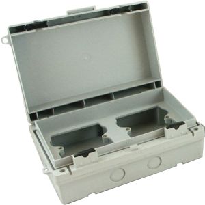 IP65 Rated 2 x 1 gang socket enclosure