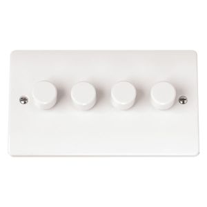 Dimmer Switch TE 4 Gang 2 Way 4x100W White