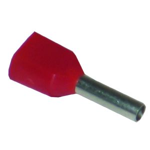 Single Entry Bootlace Ferrules - 1.0mm (Qty 100) - Red