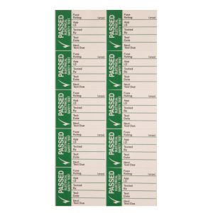  Pass test labels large 42.5mm x 32.5mm Pk50