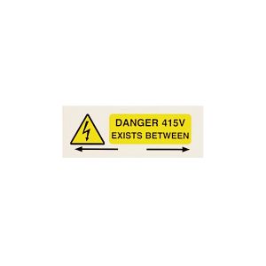 Danger high voltage - 75 x 25mm Pk10