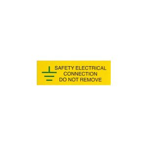 Safety electrical connection - 75 x 25mm Pk10