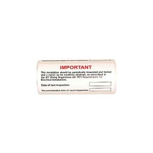 Periodic inspection label - 130 x 60mm Pk100