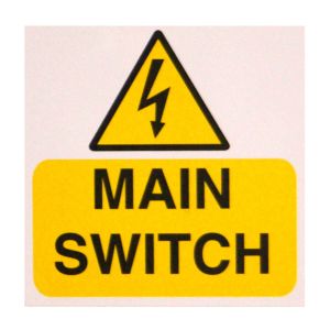 Main switch - 75 x 75mm Pk5