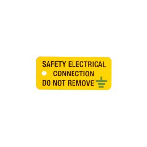 Rigid PVC Labels - Safety electrical connection - 80 x 35mm Pk5