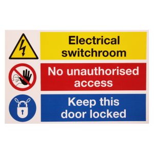 Electrical Switchroom Sign - 150 x 225mm Pk1