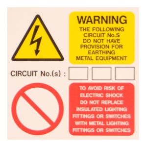  Earth provision label - 76 x 76mm  Pk10