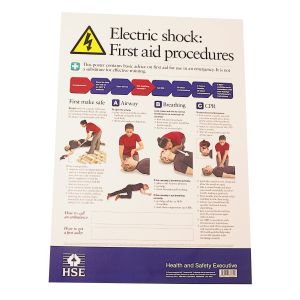 Laminated Poster - Health &amp; Safety Electric Shock - A3