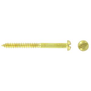 Woodscrew R/H slotted 8x1.1/2in Brass 
