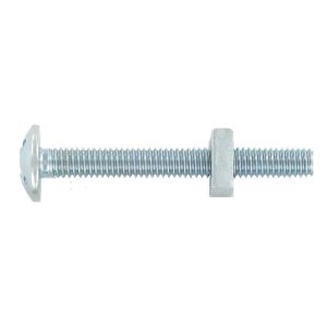 Roofing Nut &amp; Bolt M6x50mm BZP
