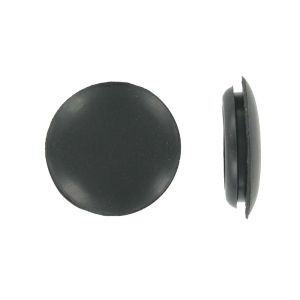 Grommet Closed 20mm PVC Blk 
