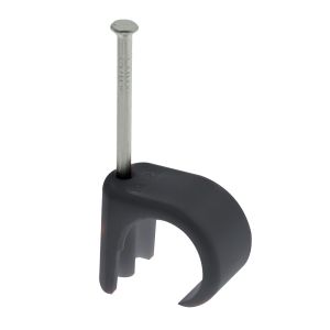 Black cable clips for 14-20mm round cable